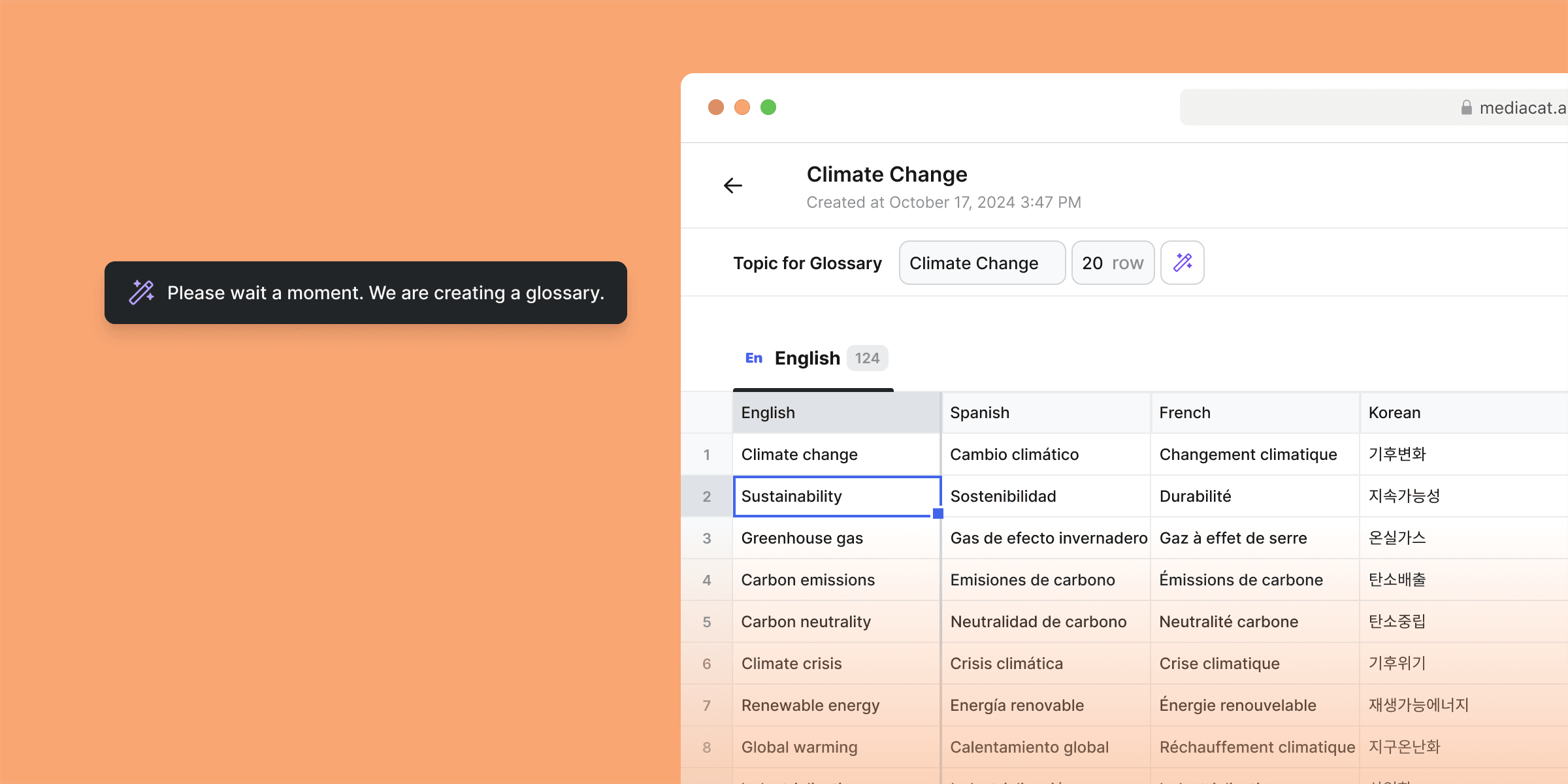 Reduce Post-Editing Effort with More Accurate Translations: Ensuring Consistency and Quality with MediaCAT’s Glossaries Feature